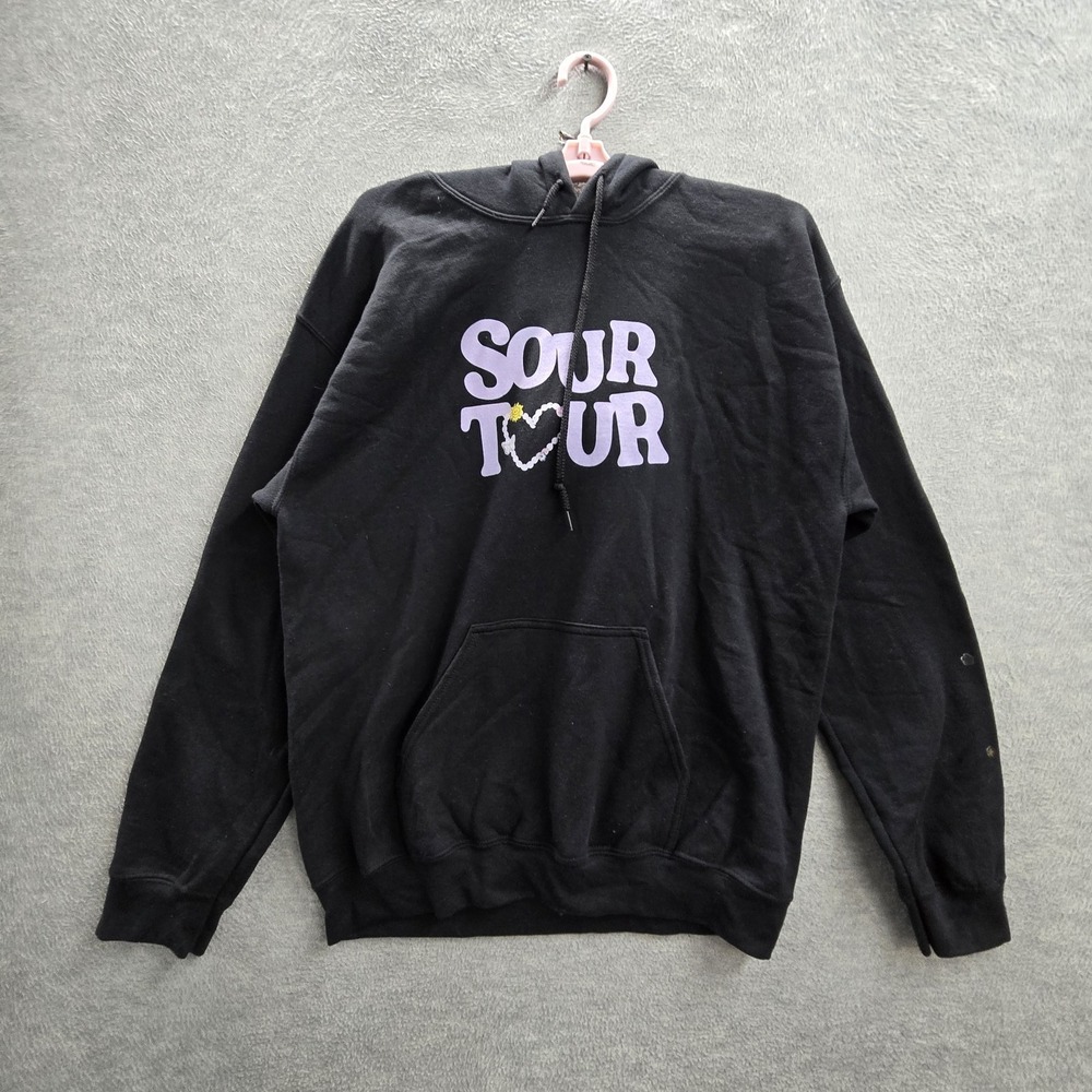 Olivia Rodrigo Women Hoodie M Black Graphic Butterfly Sour Tour‎ Band